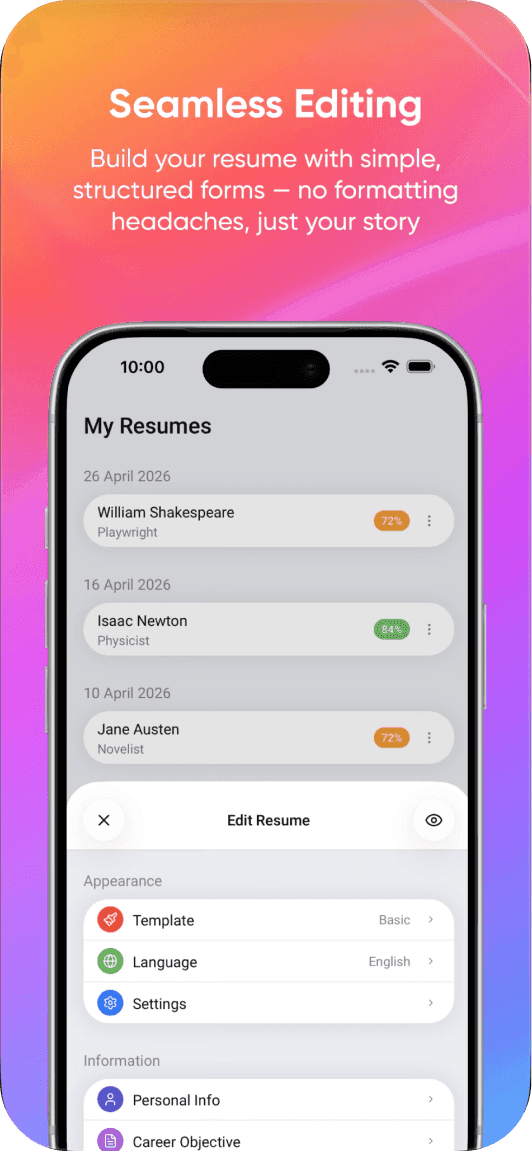 CV Doc: AI Resume screenshot 1
