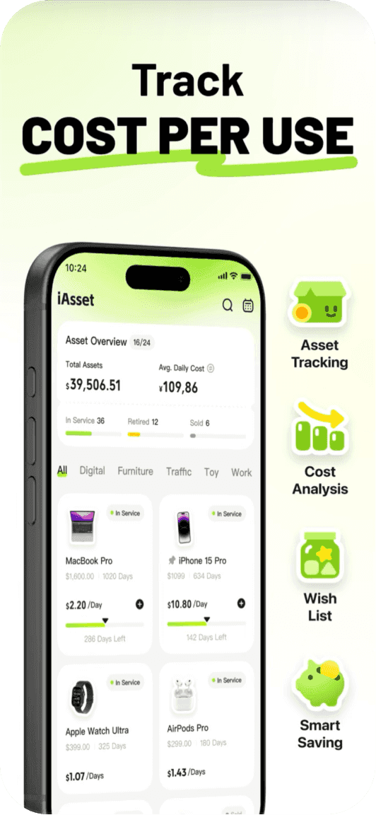 iAsset: Cost Per... screenshot 1